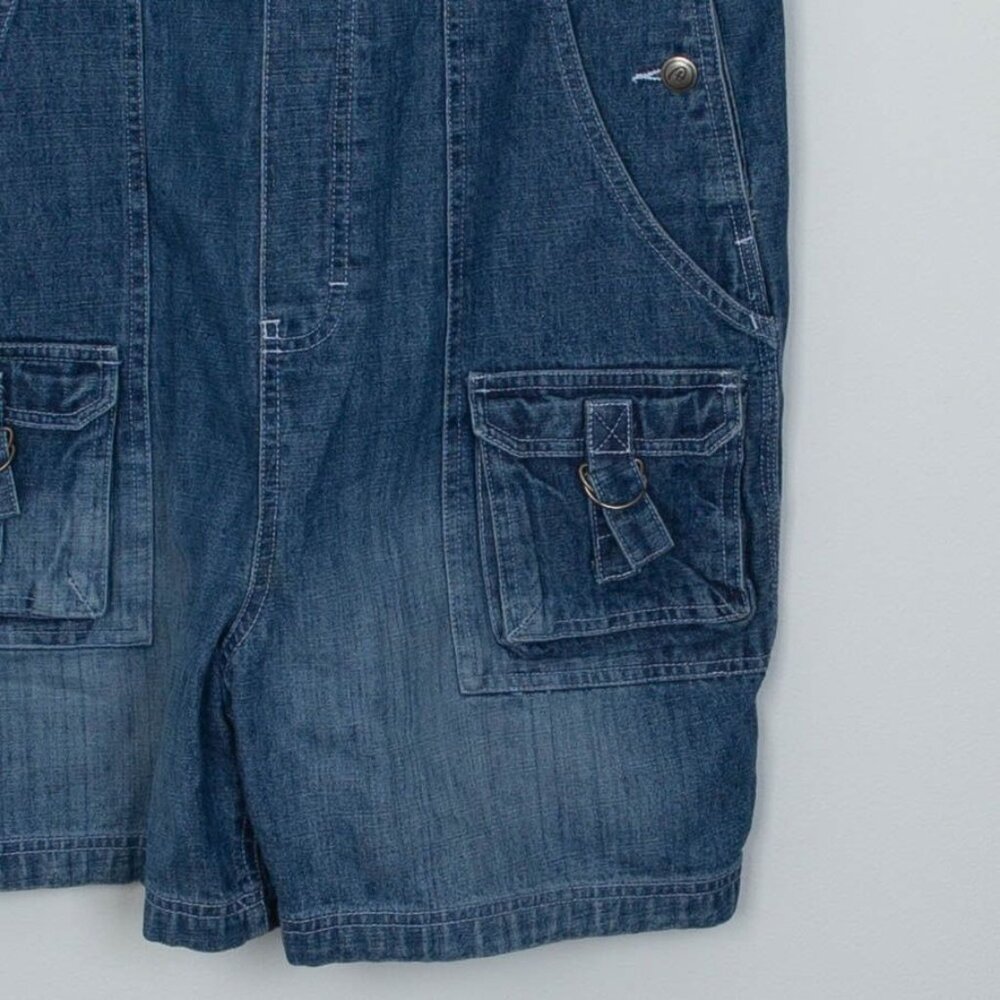 Vintage‎ Disney Womens Overalls Denim Shortalls Shorts Size L Blue Mickey Mouse - Picture 4 of 10